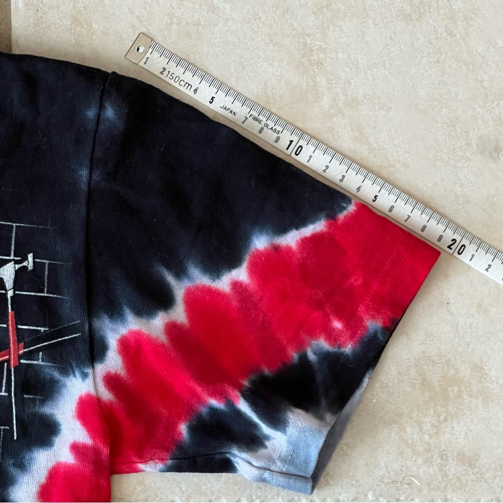100% Cotton Liquid Blue Pink Floyd The Wall Tie Dye Men’s T-Shirt - Picture 9 of 12